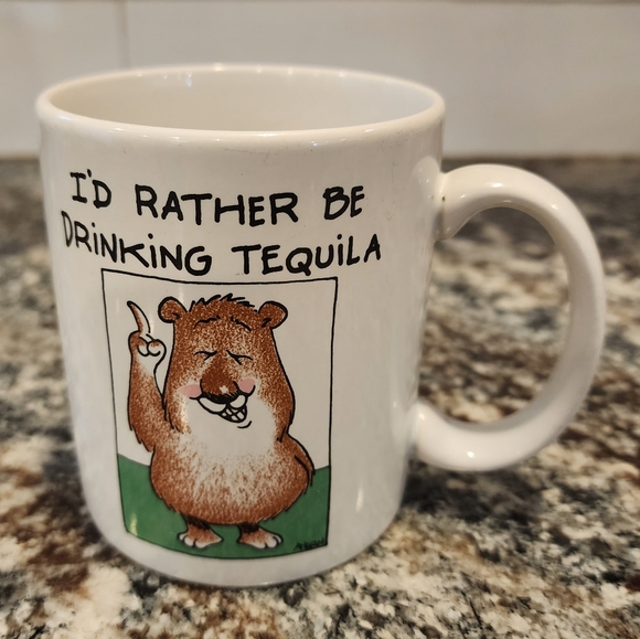 Vintage Shoebox Greetings "I'd rather be drinking Tequila" Coffee Mug - Picture 1 of 3